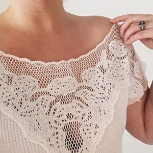 Free People Wide Neck Lace Tunic